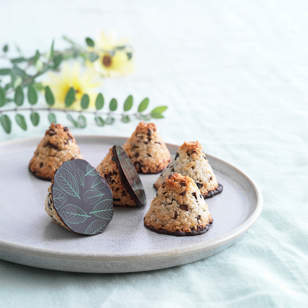 Kokostopp, twistad med lime och choklad